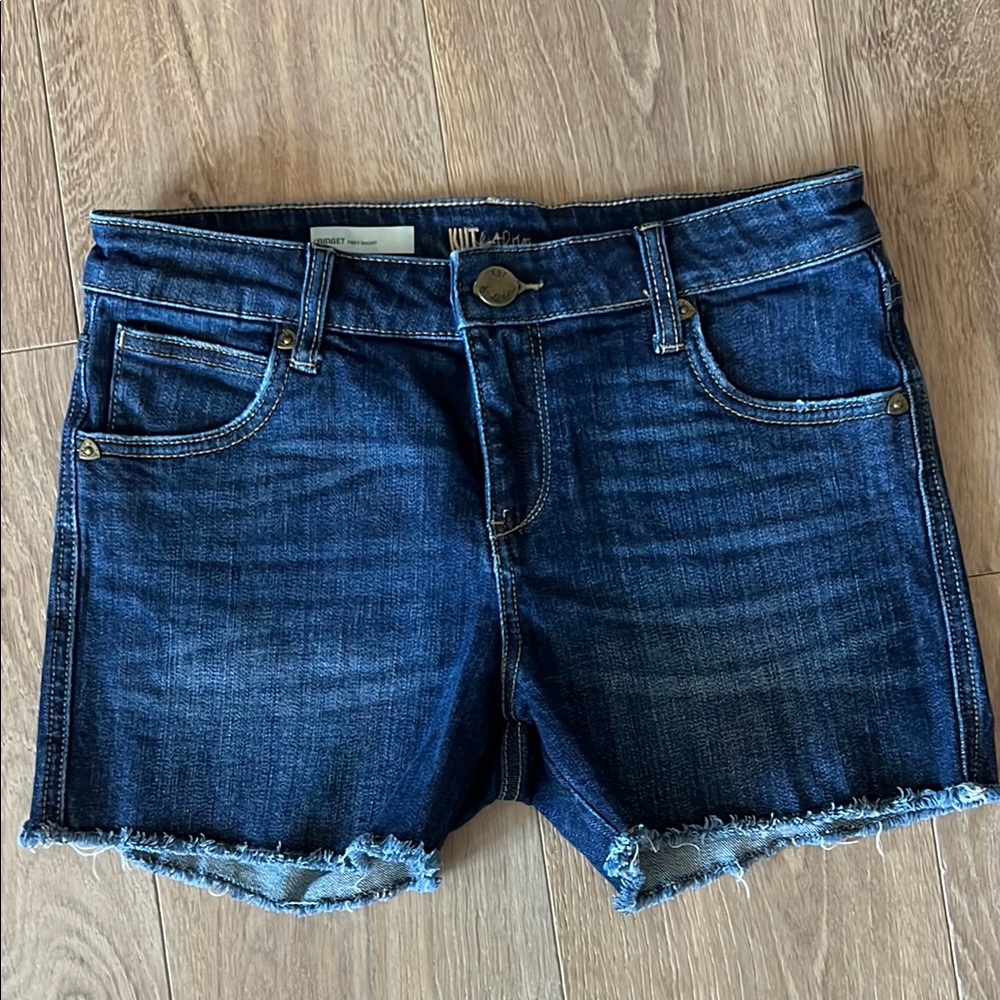Kut from the Kloth Blue Jean Shorts Classic Cut-Off Style
